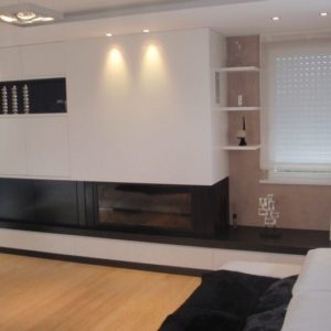 Habillage tv et cheminée