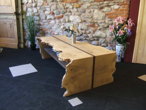 L’Atelier du Cornillon : table basse chene ronceux