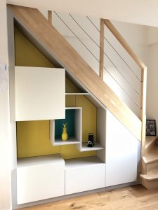 agencement sous escalier Meubles Lebreton