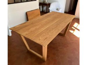Table chêne massif avec 2 rallonges