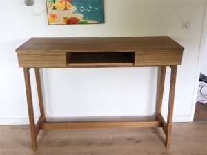 Bureau en chêne avec deux tiroirs